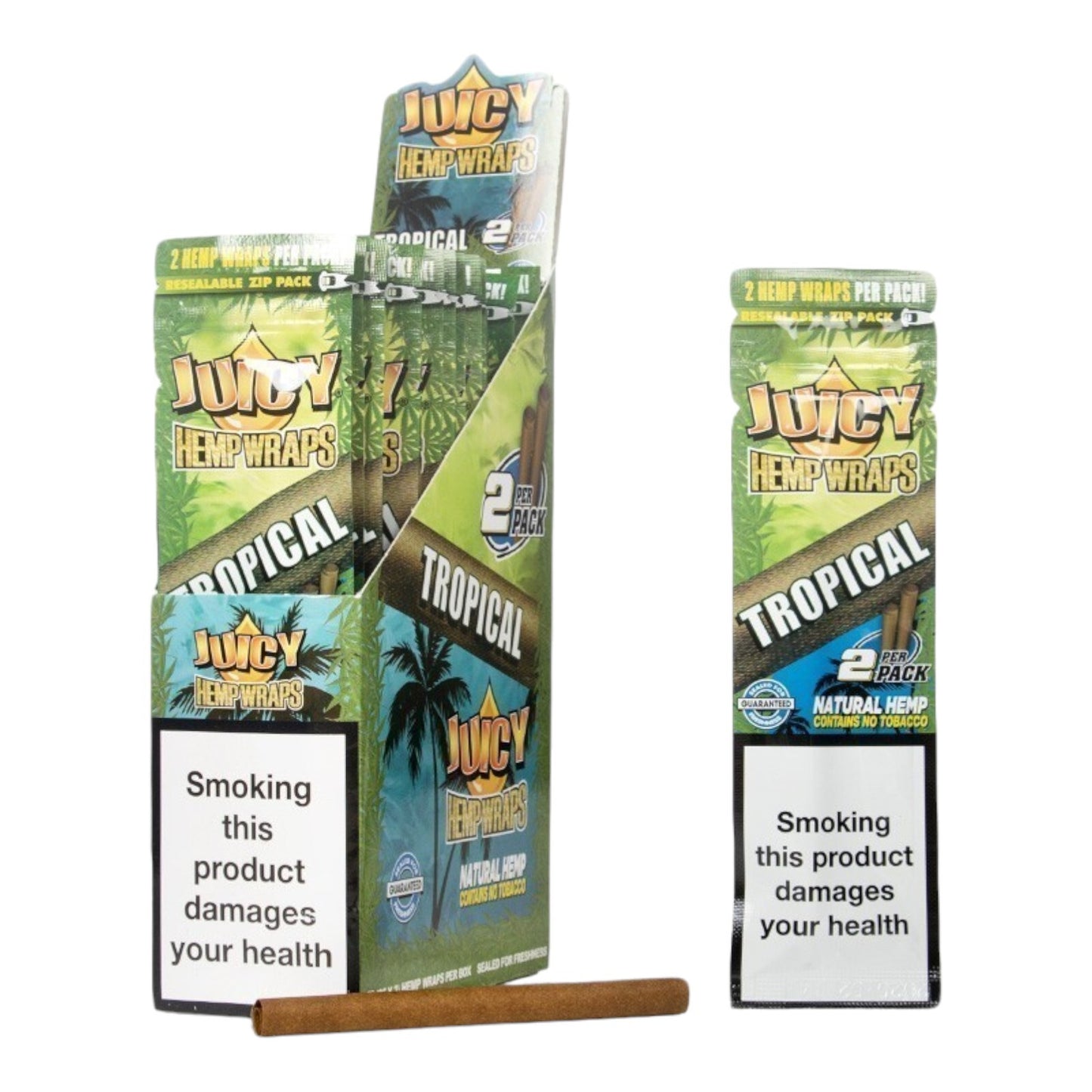 Box of 25 Juicy Jays Tropical Flavour Natural Wraps