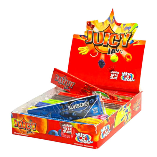 Box of 24 Juicy Jays Mix Flavoured King Size Rolling Papers