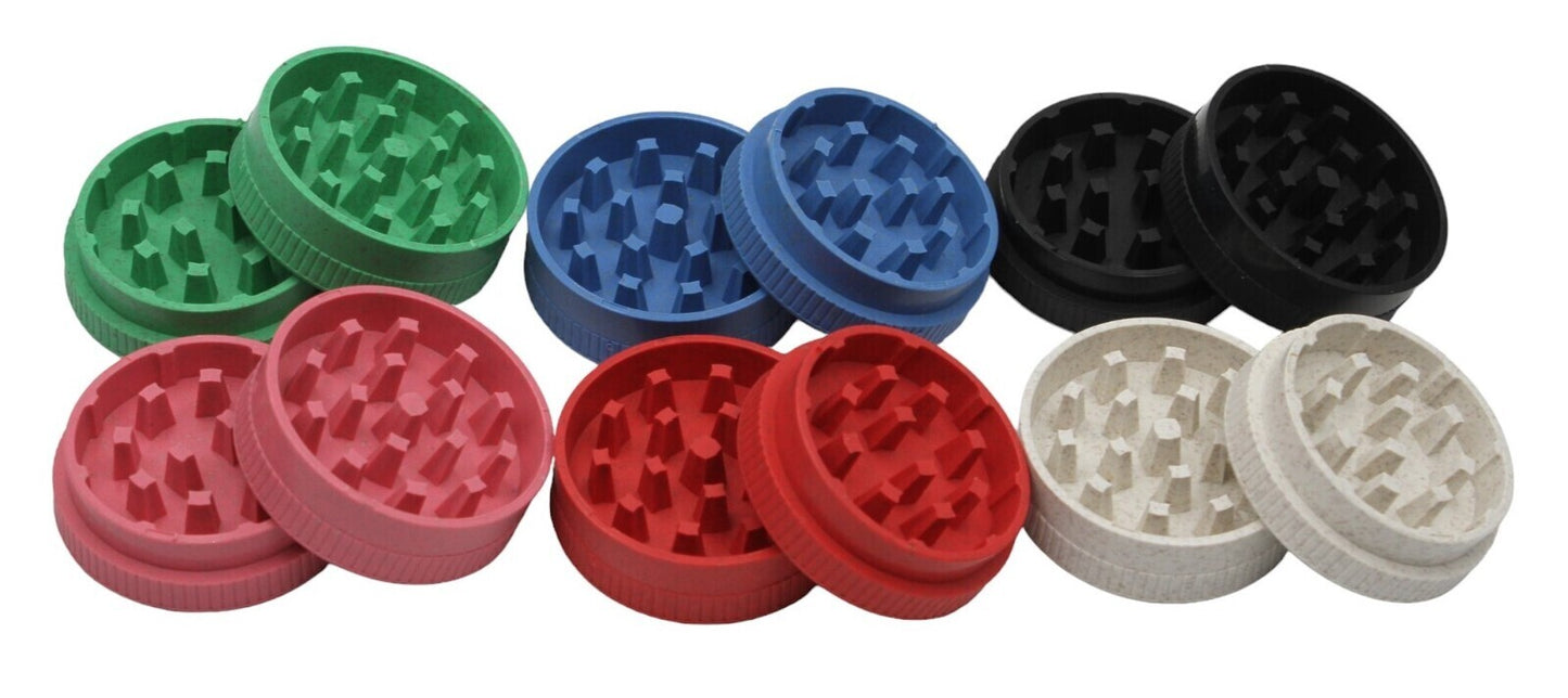 40mm Mini Hemp Herb Grinder & Pipe Set - Assorted