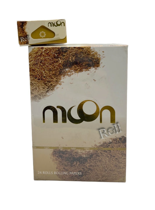 Box of 24 Moon Organic Natural Rolling Paper 4 Meter Rolls