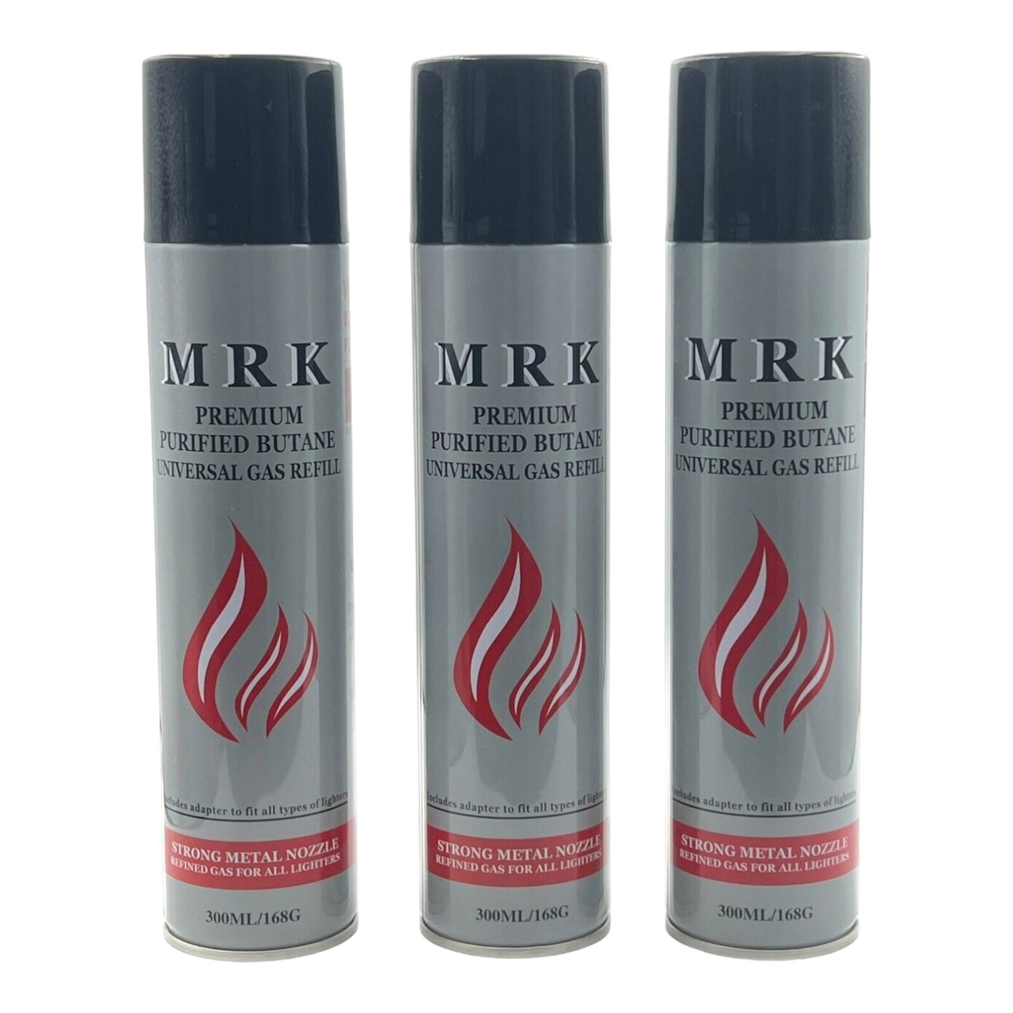 3 Packs MRK Universal Premium Lighter Fluid Gas Refill (300ml)