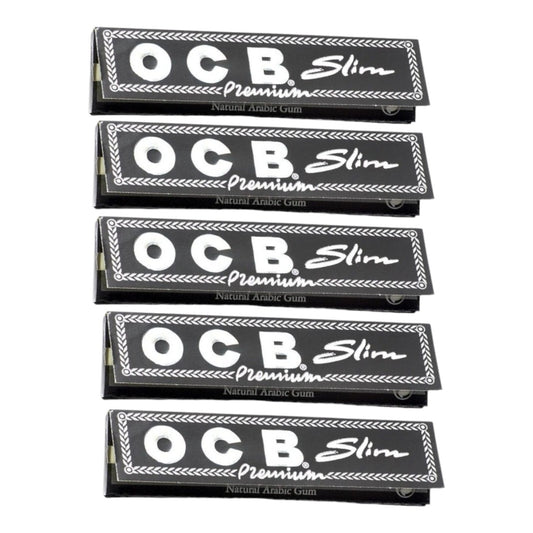 5 Packs OCB King Size Ultra Thin Premium Papers