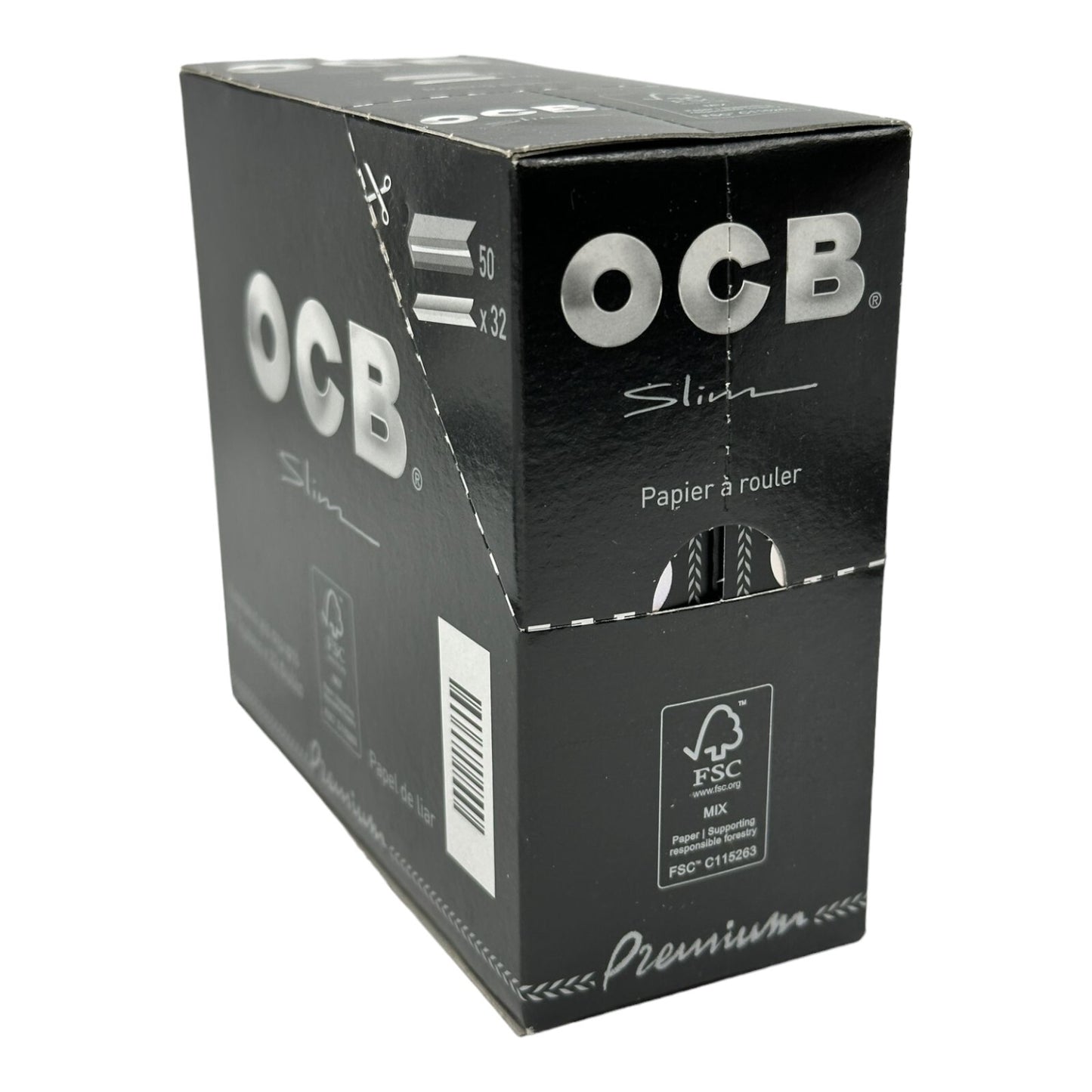 Box of OCB King Size Ultra Thin Premium Papers