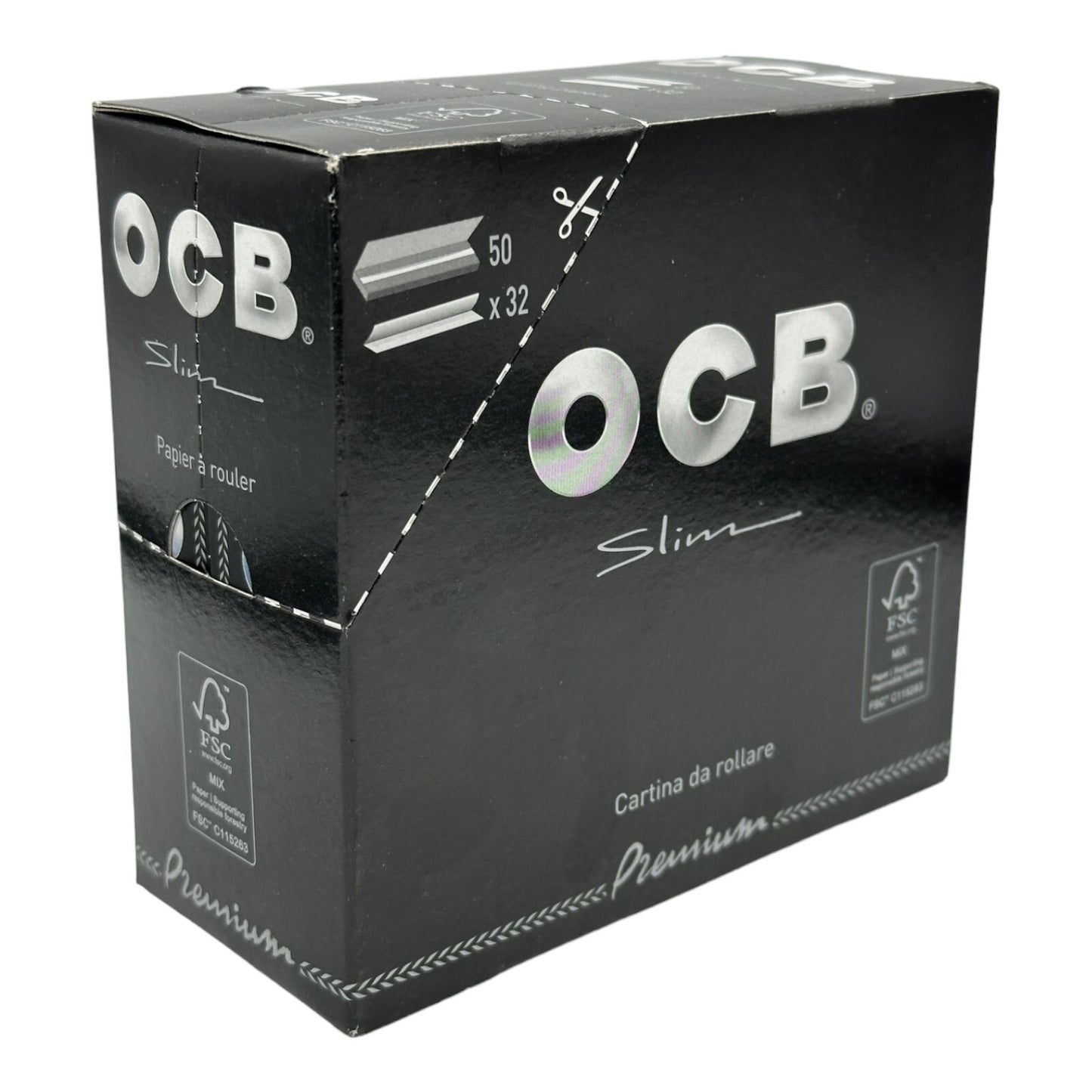 Box of OCB King Size Ultra Thin Premium Papers