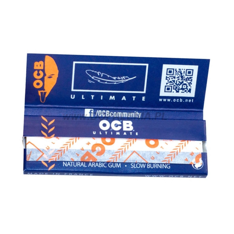 1 OCB Ultimate Single Regular Size Papers Thin Cigarette Roll Paper 50 Leaves