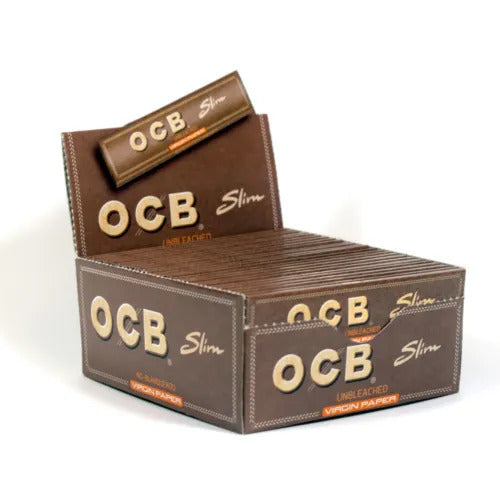 Box of 50 OCB Unbleached King Size Slim Premium Rolling Papers