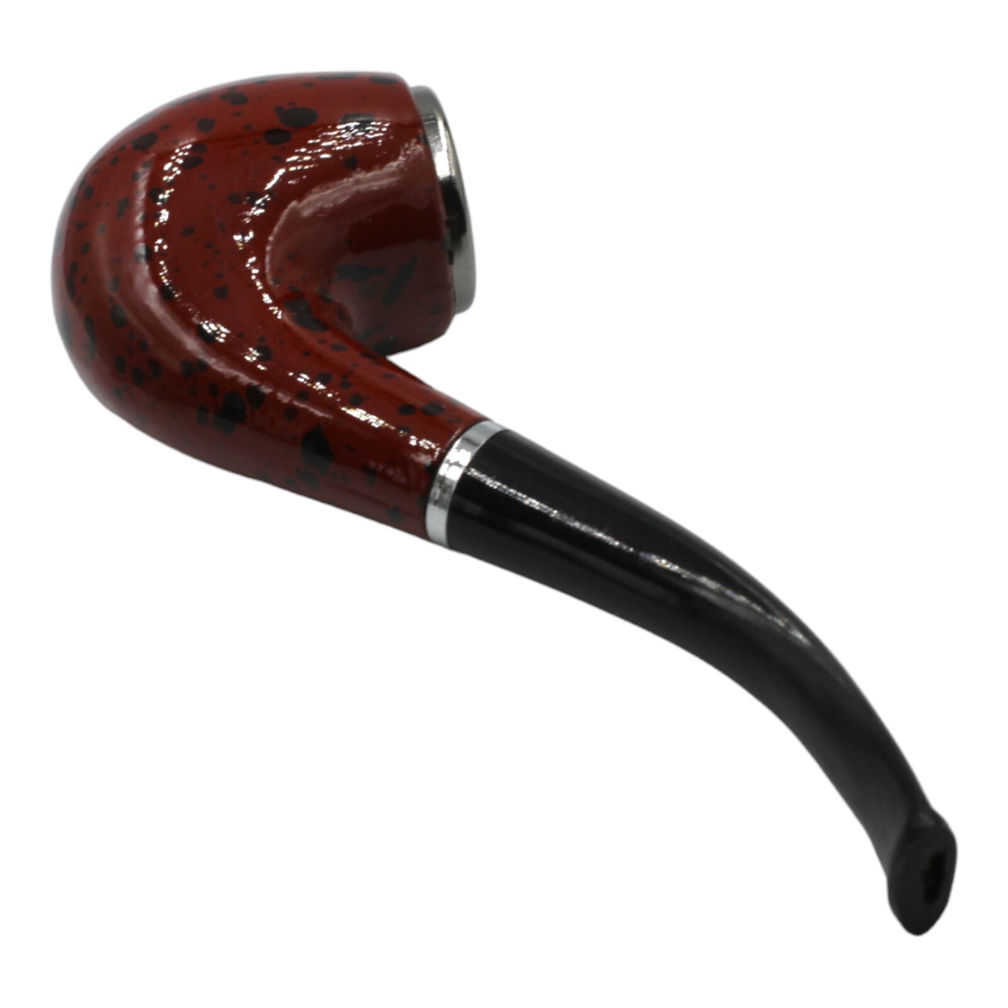 Classic Ebony Wood-Style Tobacco Pipe with Filter