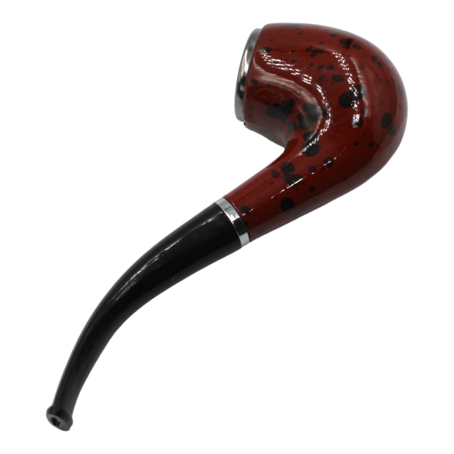 Classic Ebony Wood-Style Tobacco Pipe with Filter