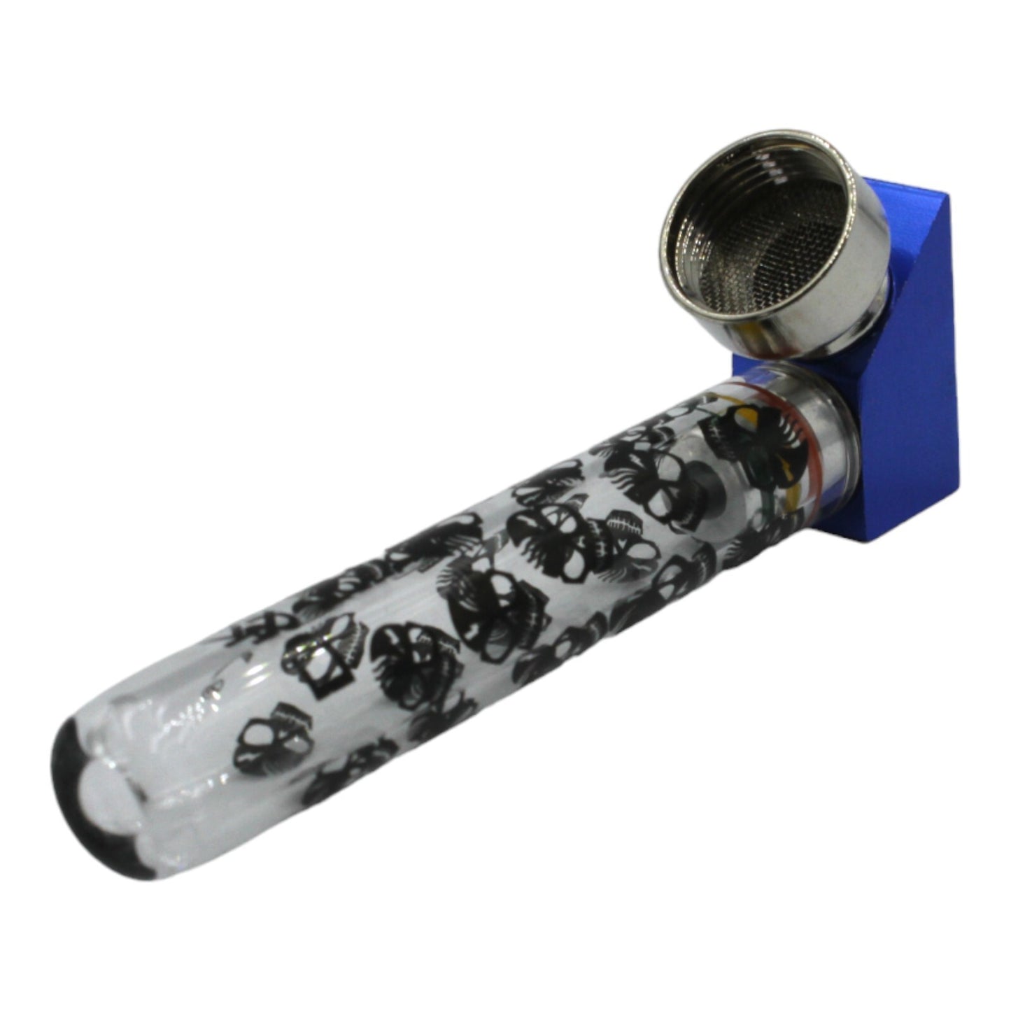 Metal Glass Pipe Skull Design - Washable