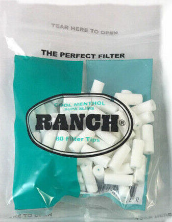 12 Packs Ranch Cool Menthol Supa Slim Green Filters (960 Tips)