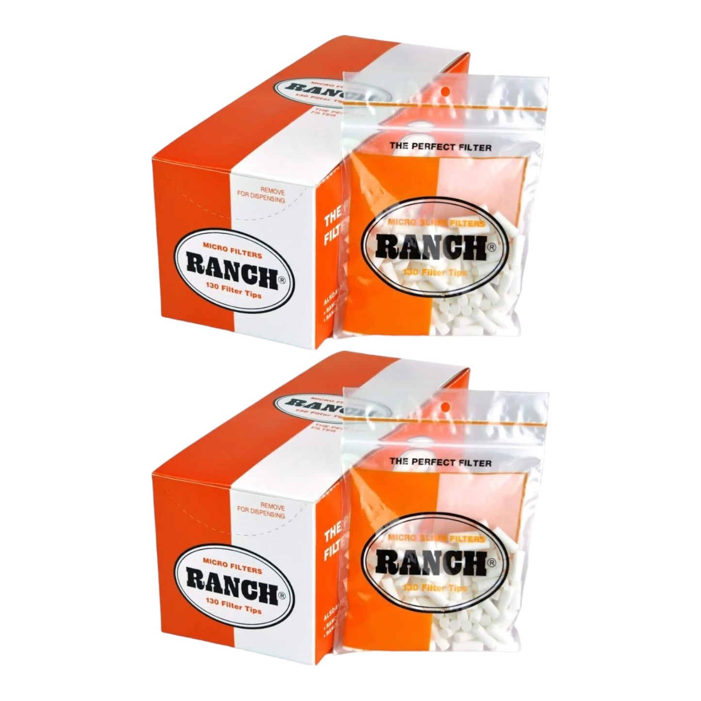 24 Packs Ranch Micro Slim Orange Filters (3120 Tips)