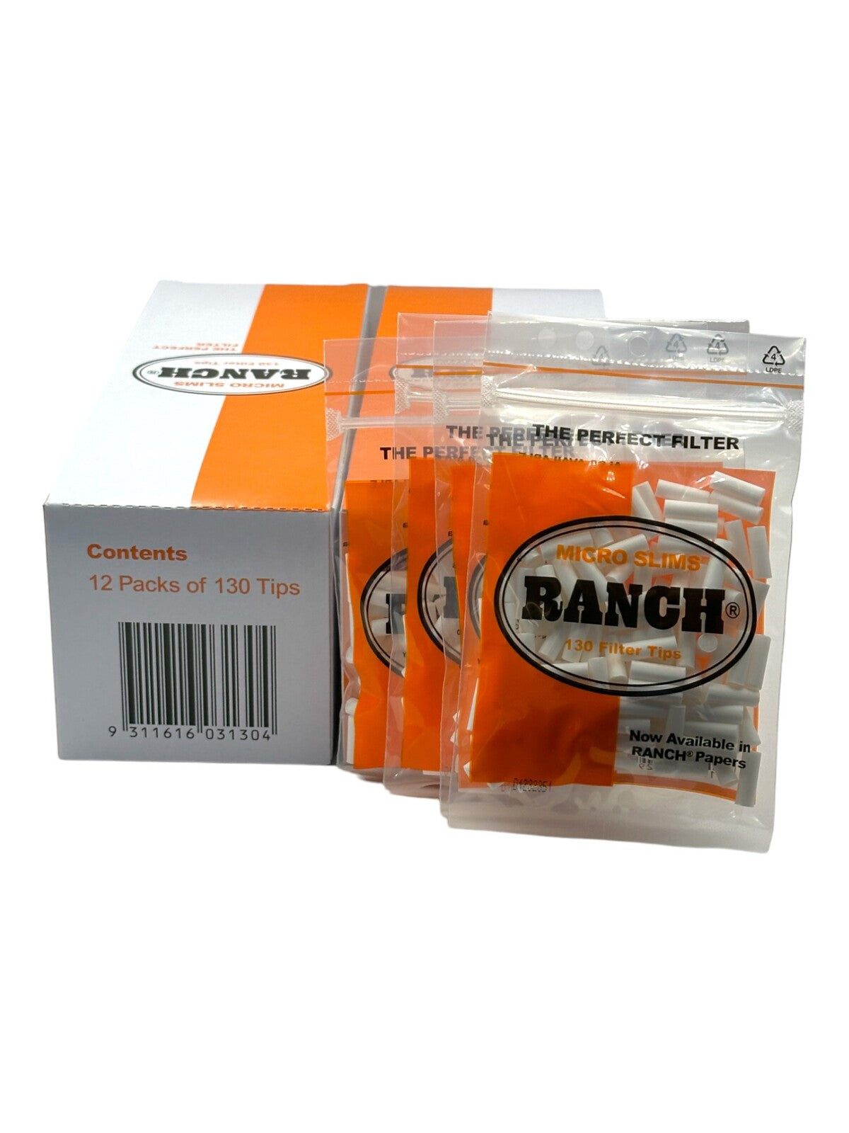 28 Packs Ranch Micro Slim Orange Filters (3640 Tips)