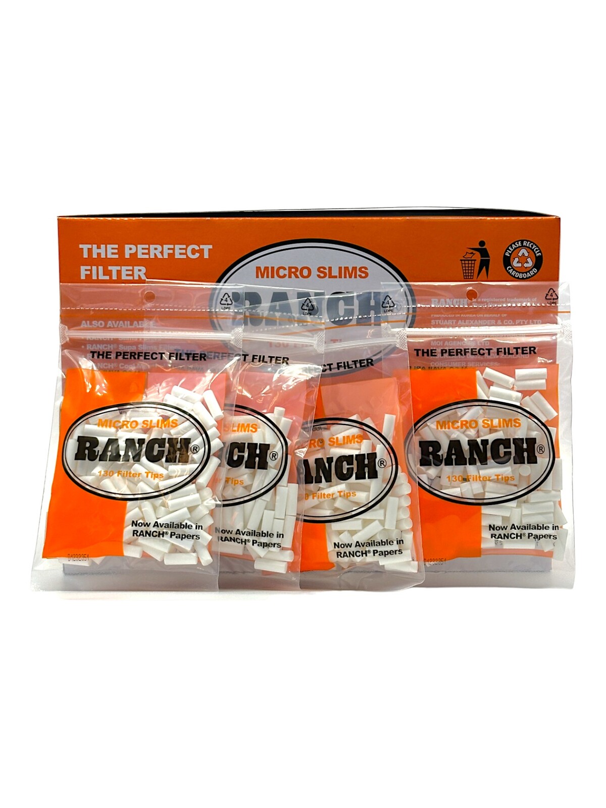 28 Packs Ranch Micro Slim Orange Filters (3640 Tips)