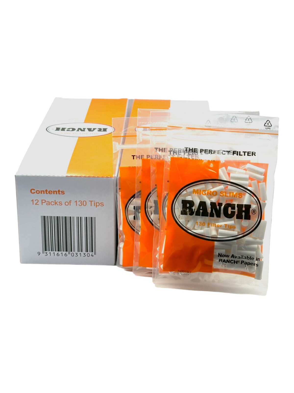 28 Packs Ranch Micro Slim Orange Filters (3640 Tips)