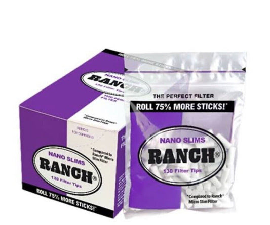 Box of 12 Ranch Nano Slim Purple Filters (1560 Tips)