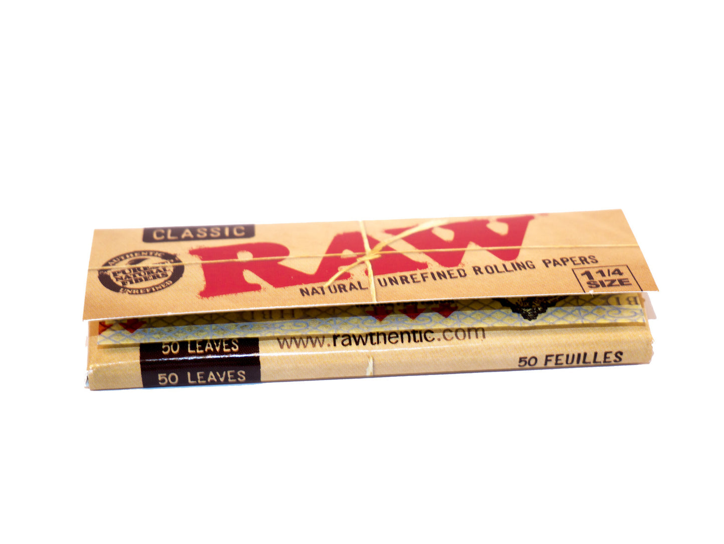 RAW Classic 1 1/4 Natural Unrefined Rolling Papers (50 Leaves)