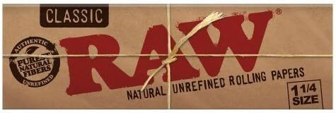 RAW Classic 1 1/4 Natural Unrefined Rolling Papers (50 Leaves)