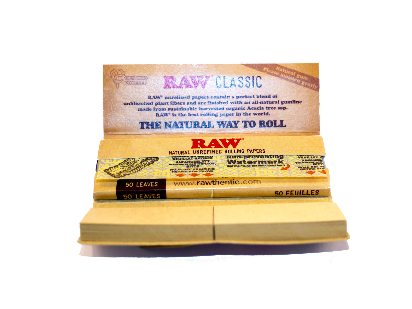 Box of 24 RAW Classic 1 1/4 Papers with Tips