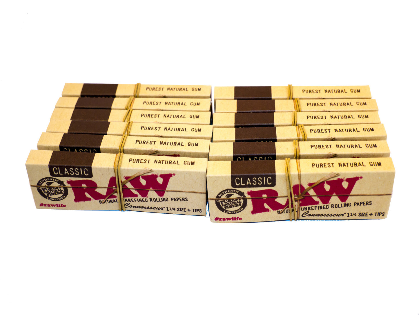 Box of 24 RAW Classic 1 1/4 Papers with Tips