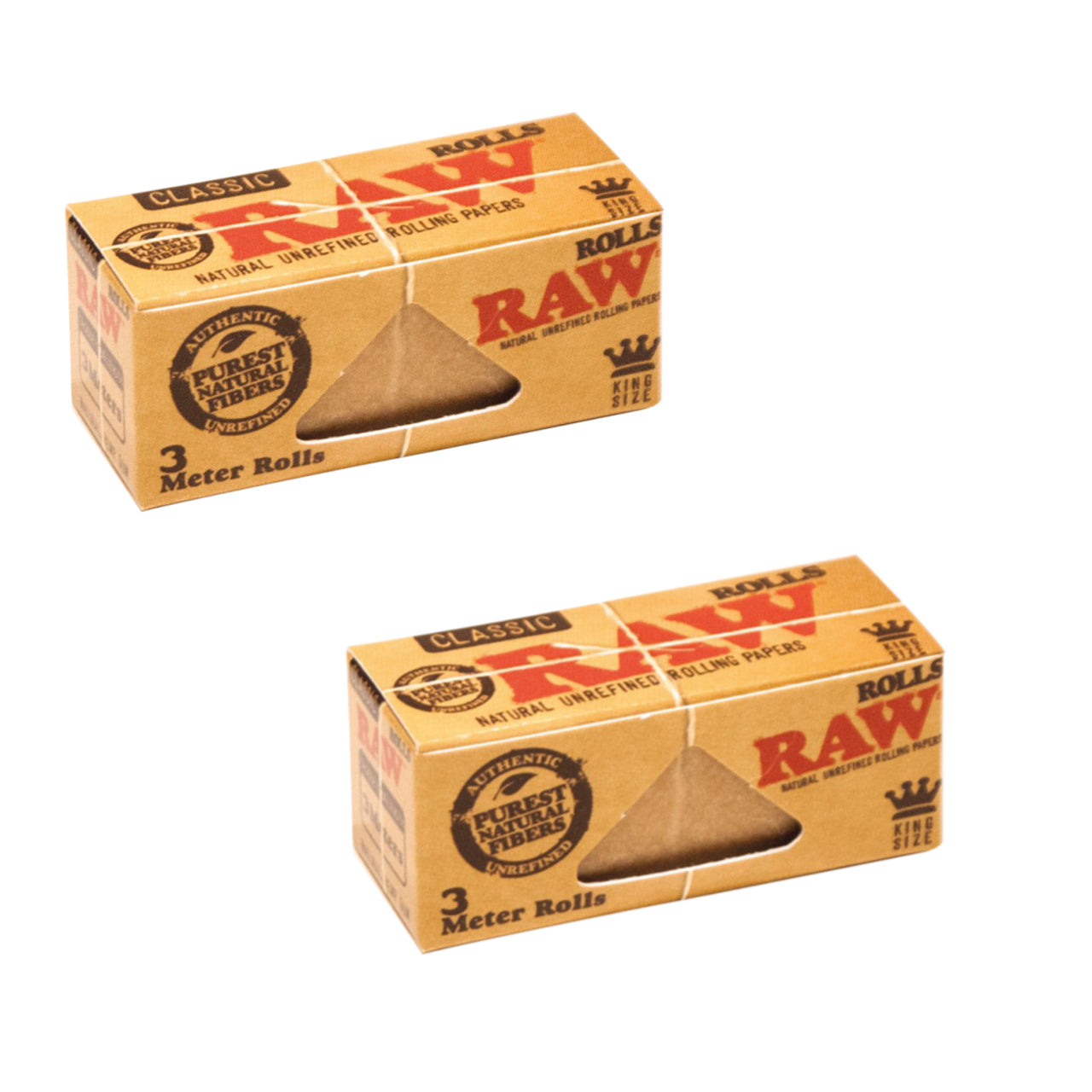 RAW Classic Kingsize Slim 3 Meter Rolls (2 Pack)