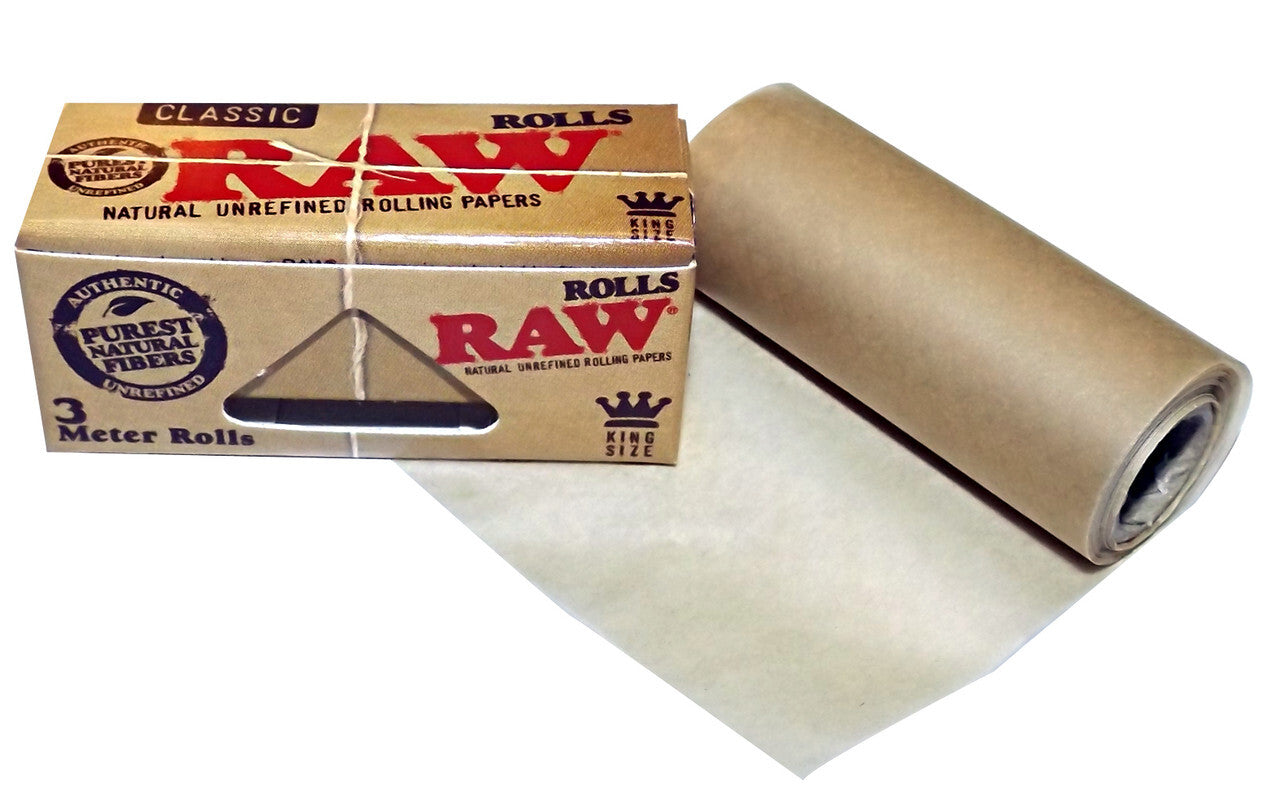 Box of 12 RAW Classic Kingsize Slim 3 Meter Rolls