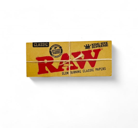 1 x RAW King size Supreme Classic Natural Papers Smoking Tobacco Paper