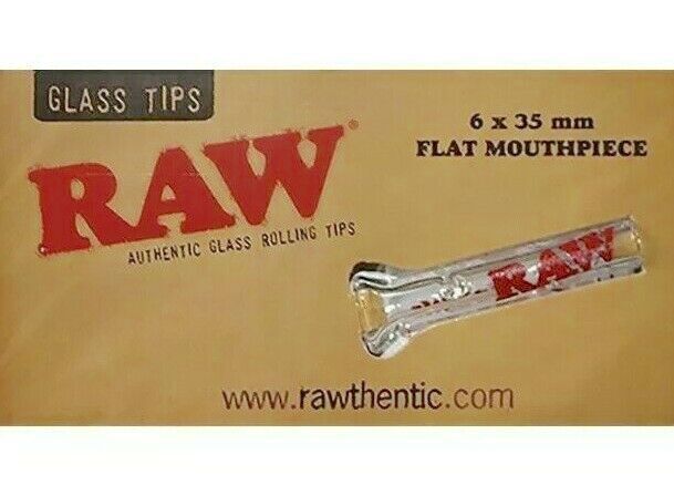 RAW Glass Tip Round Mouthpiece Filter (6 x 34mm)