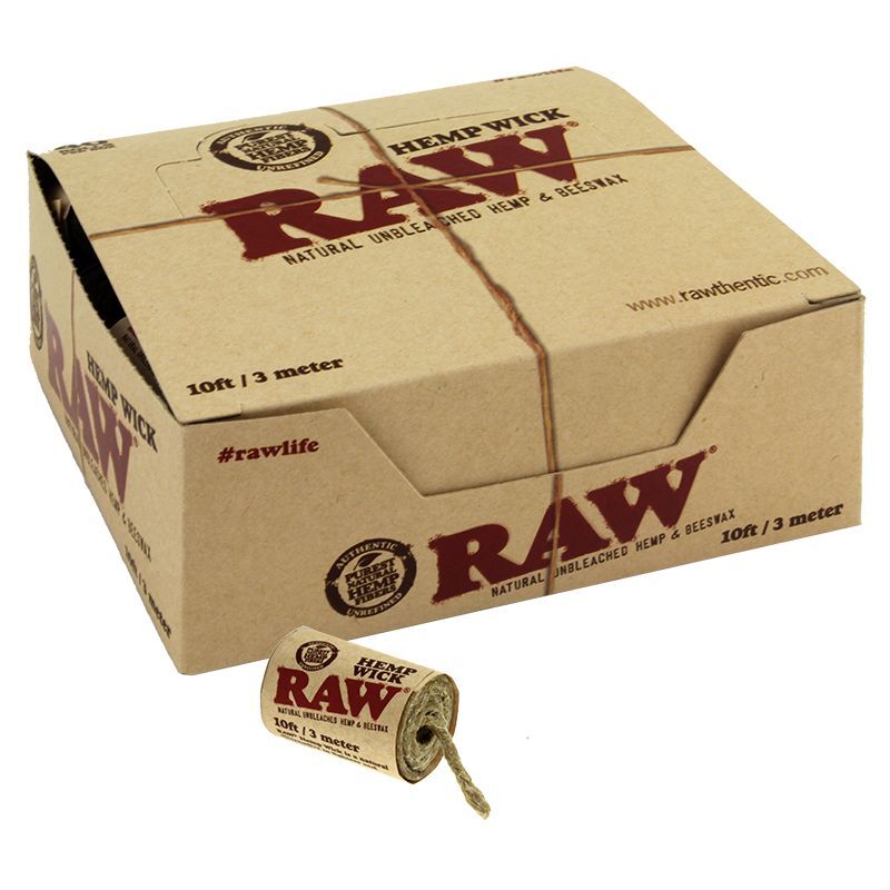 Box of 40 RAW Hemp Wick 3m Natural Unbleached Hemp & Beeswax (10ft Rolls)