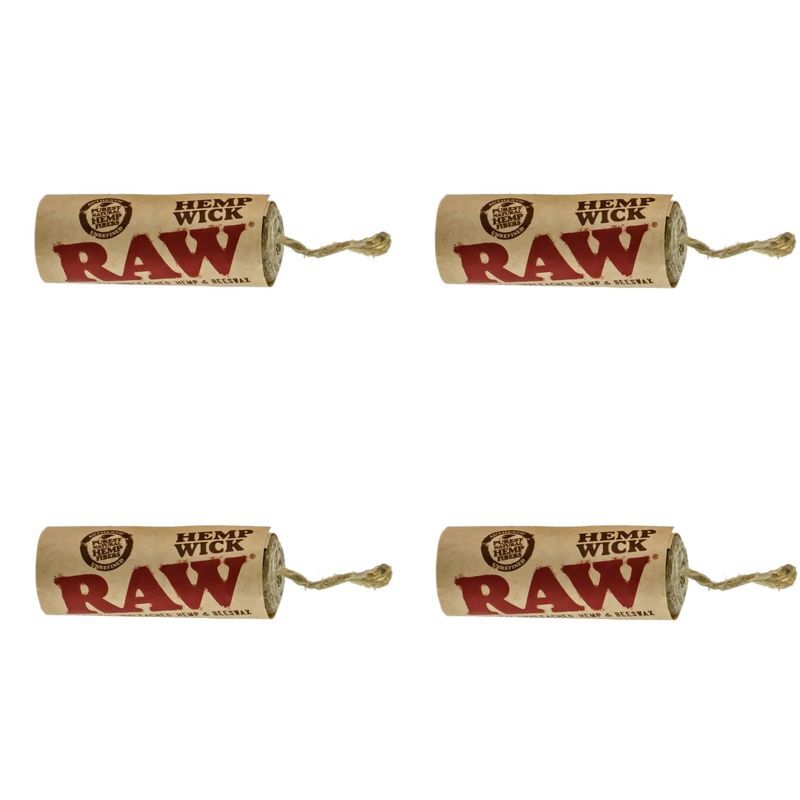 4 Packs RAW Hemp Wick 6m Natural Unbleached Hemp & Beeswax (20ft Rolls)