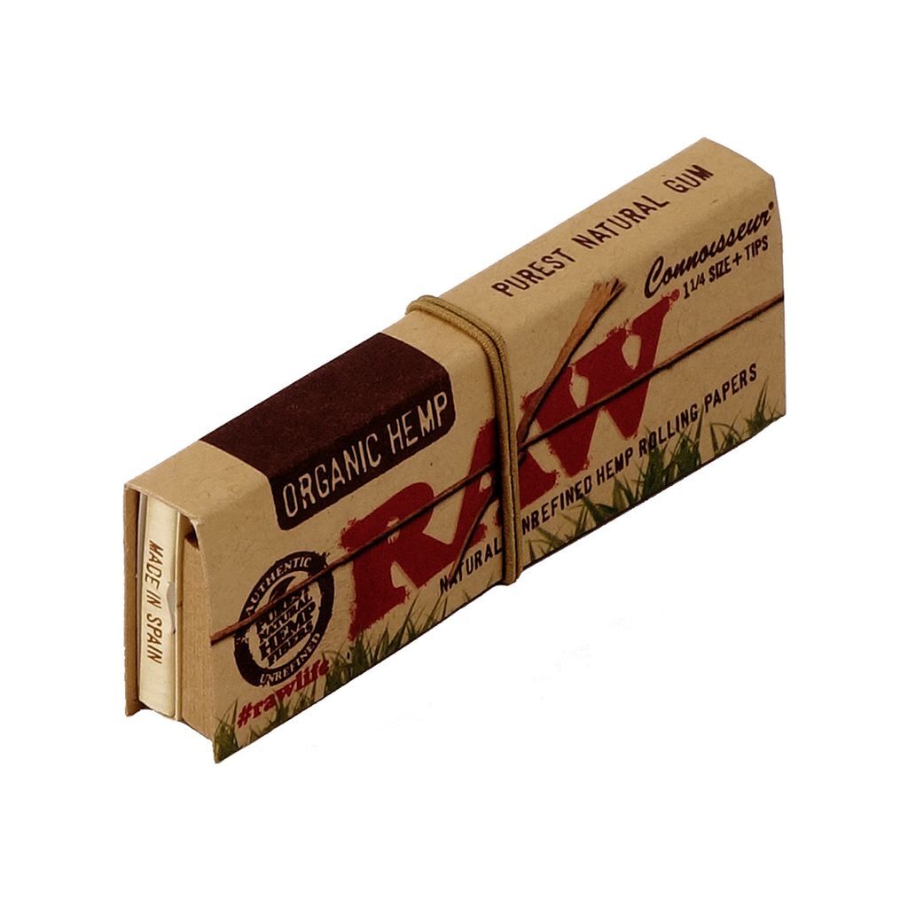 RAW Organic Hemp 1 1/4 Papers with Tips