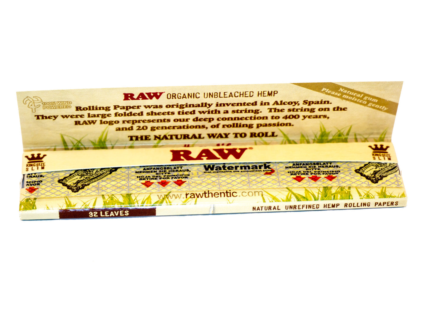 RAW King Size Slim Organic Hemp Rolling Papers