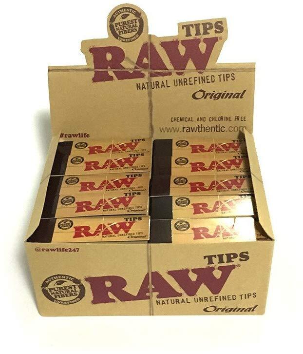 Box of 50 RAW Original Tips Natural Paper Filter