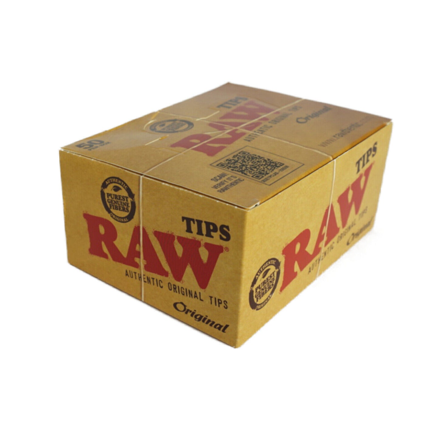 Box of 50 RAW Original Tips Natural Paper Filter