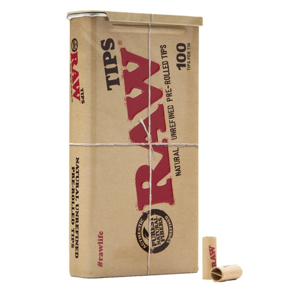 Box of 6 RAW Classic Pre Rolled Tips in Metal Tin