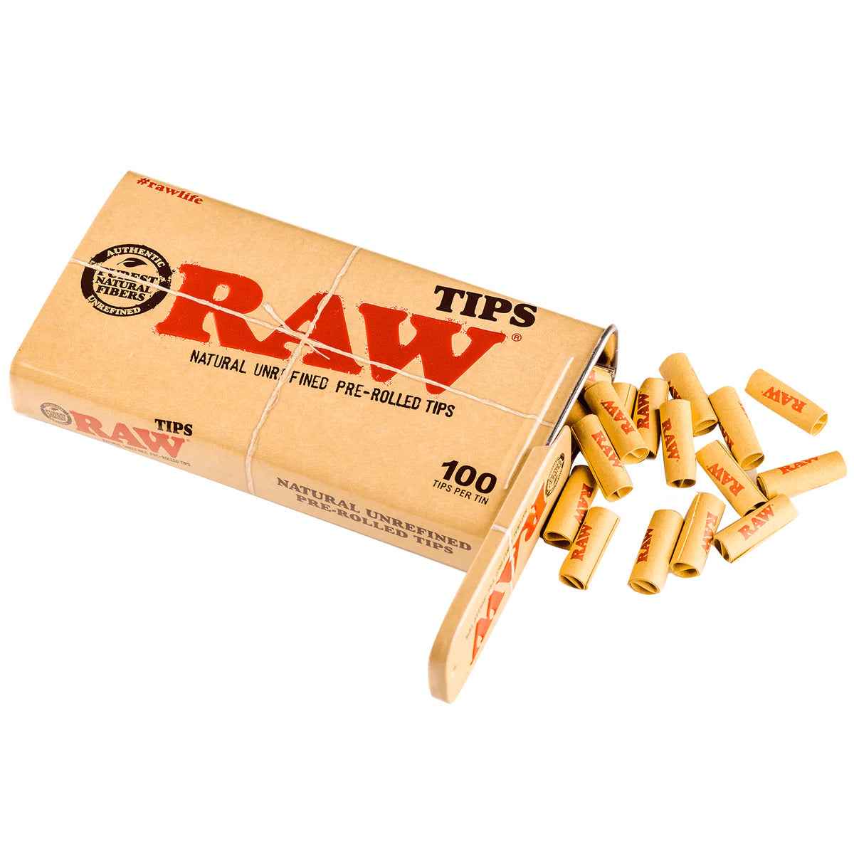 Box of 6 RAW Classic Pre Rolled Tips in Metal Tin