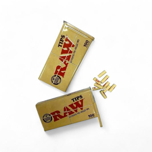 200 RAW Classic Pre Rolled Tips in Metal Tin (2 x 100 Tip Pack)