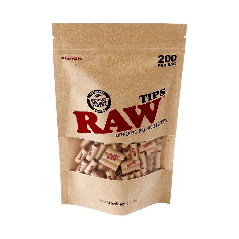 RAW Classic Pre Rolled Filter Tips (200 Tip Bag)