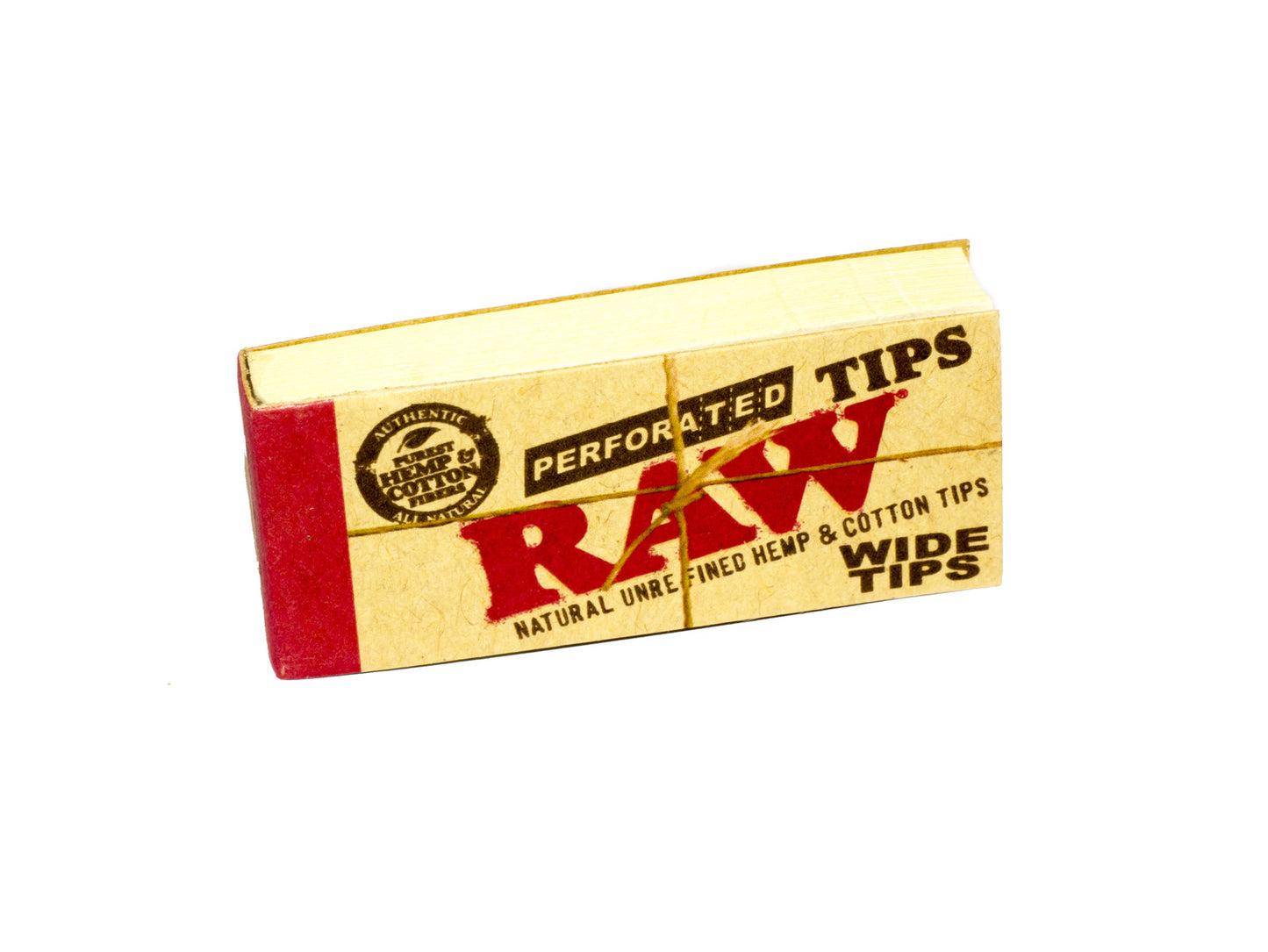 RAW Wide Natural Perforated Filter Tips (50 Tips Per Book)