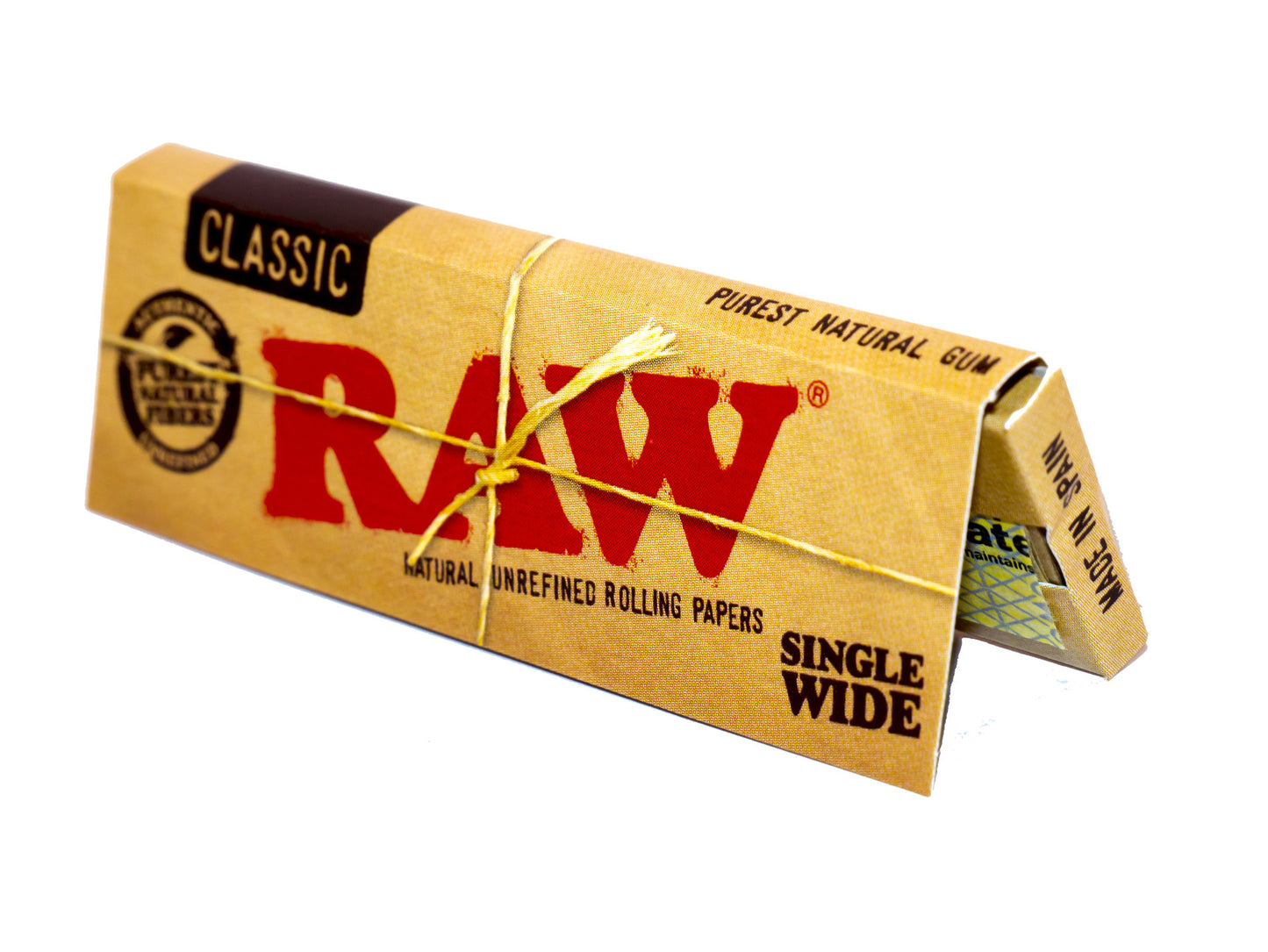 RAW Single Wide Classic Natural Rolling Papers (50 Leaves)