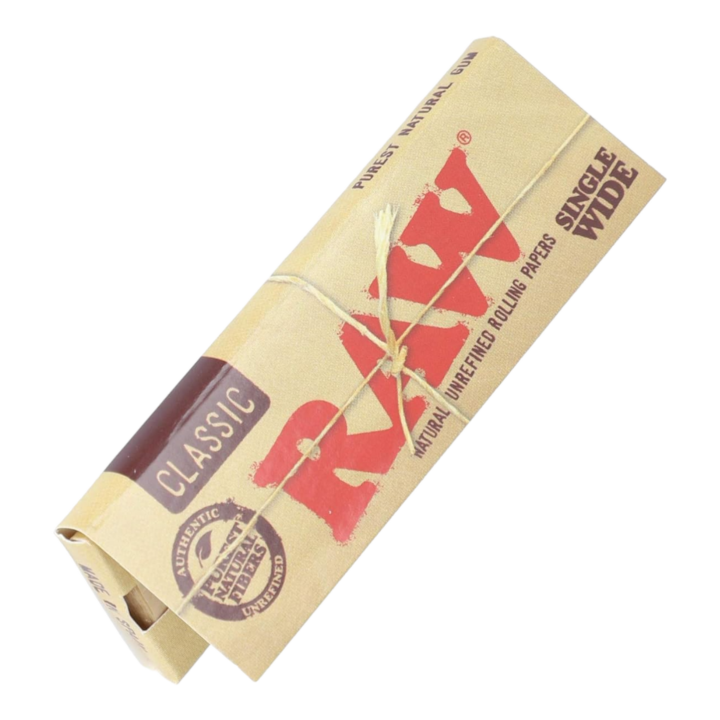 RAW Single Wide Classic Natural Rolling Papers (50 Leaves)