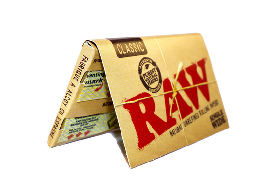 RAW Classic Single Wide Rolling Papers Double (100 Leaves)