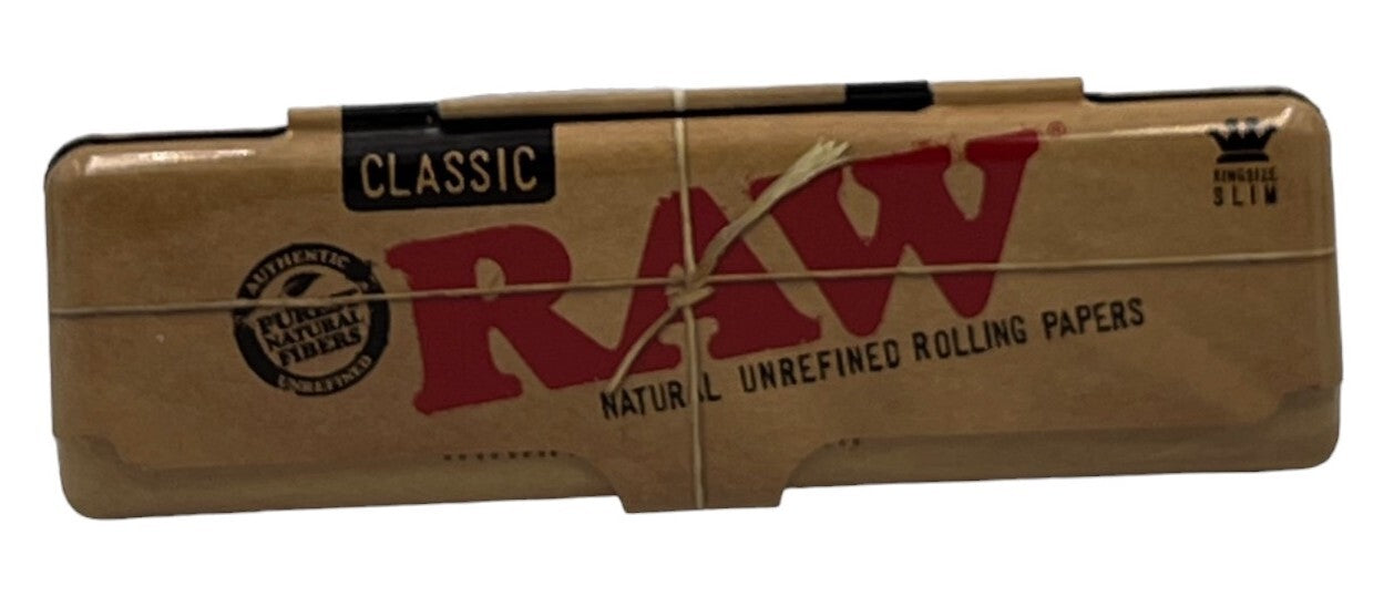 RAW Classic King Size Metal Tin Case Rolling Papers