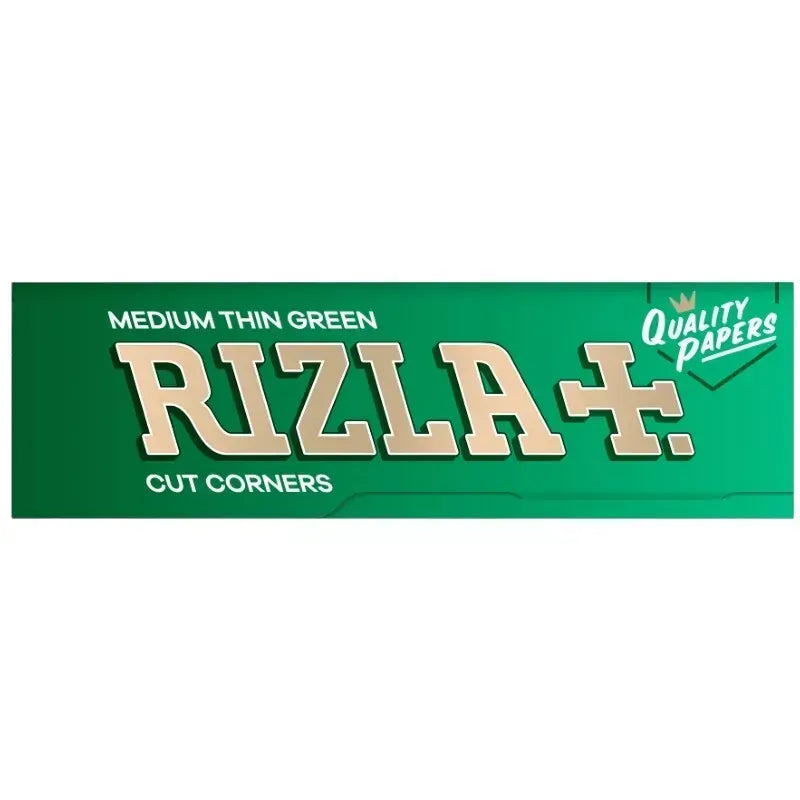 Box of 100 Rizla Medium Thin Green Rolling Papers