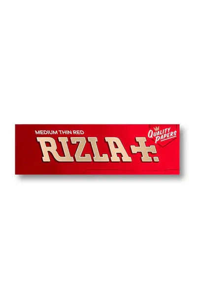 Box of 100 Rizla Medium Thin Red Regular Natural Rolling Papers Smoking