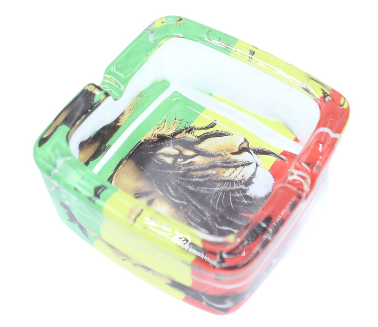 Bob Marley Glass Square Ashtray