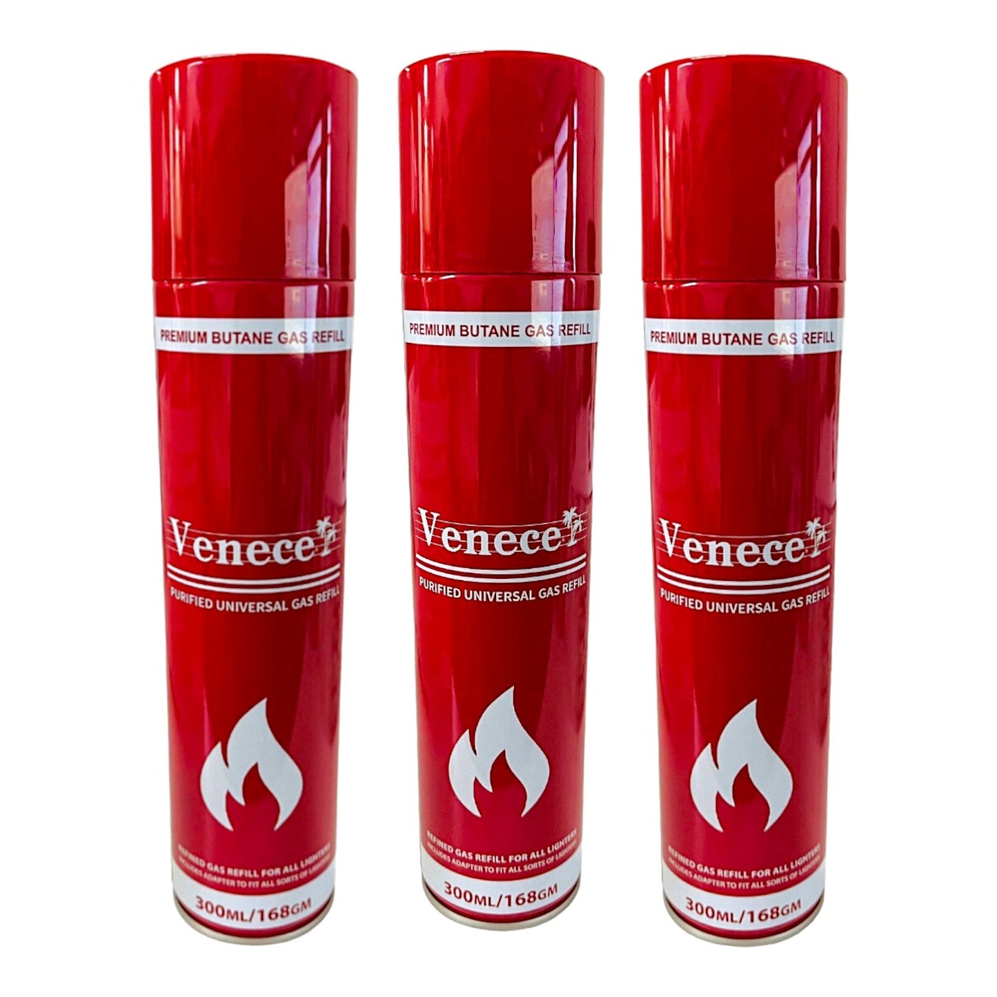 3 Packs Venece Universal Premium Lighter Fluid Gas Refill (300ml)