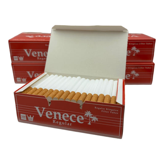 500x Venece Premium Regular Filter Tubes King Size Cork Red