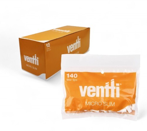 Box of 12 Ventti Micro Slim Orange Filter Tips (1680 Tips)