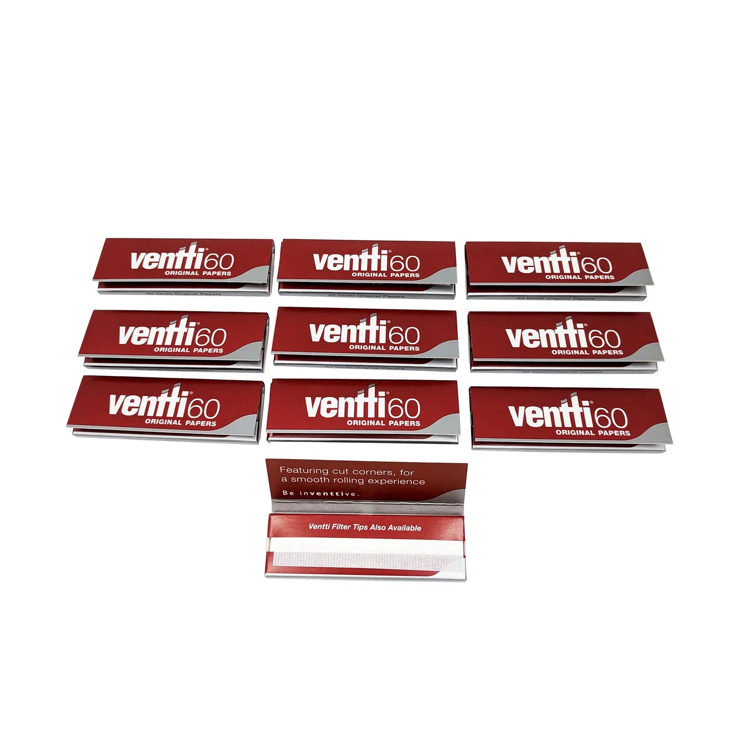 Box of 100 Ventti Slow Burn Papers (60 Leaves Per Booklet)