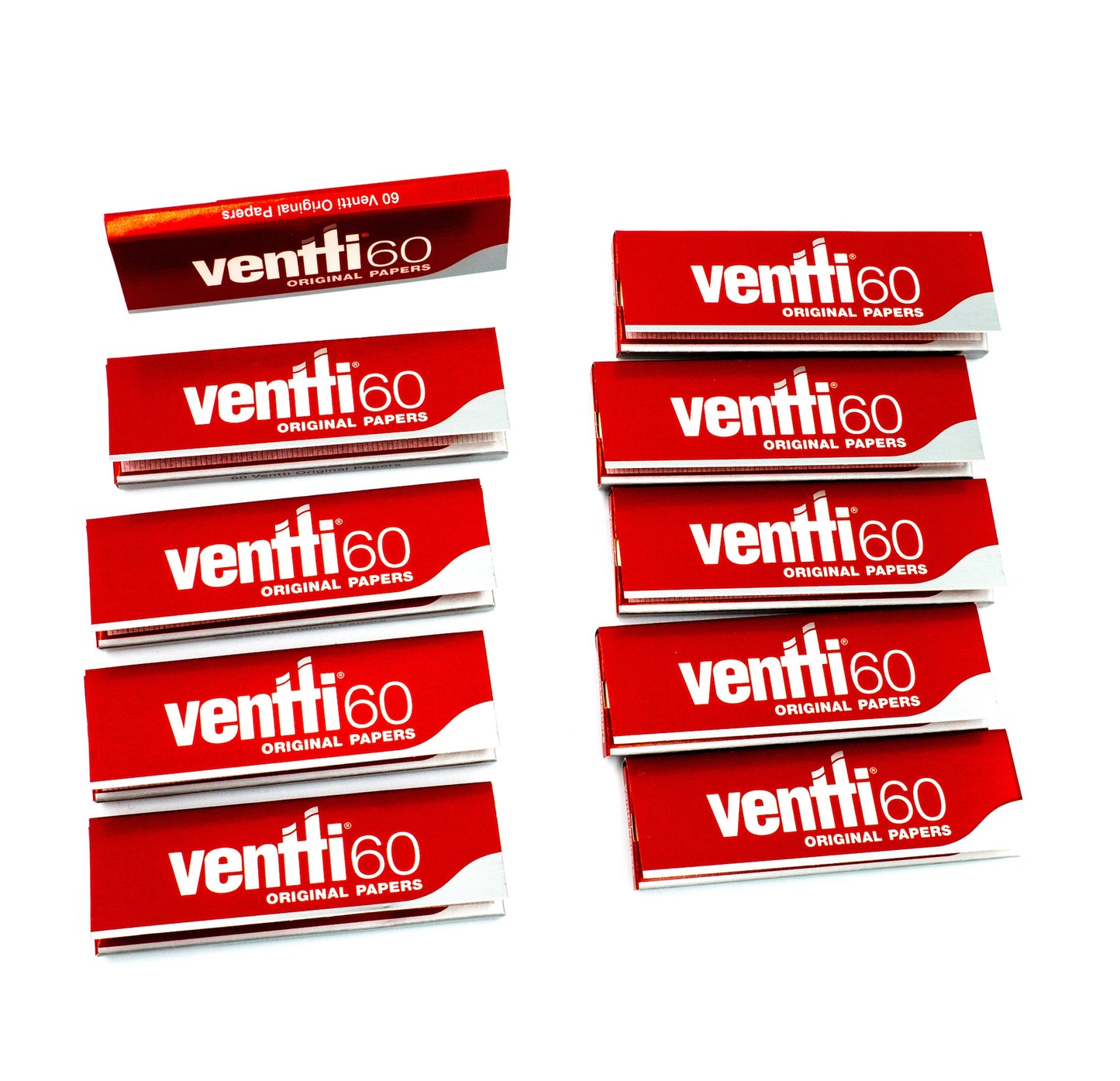 10 Packs Ventti Original Slow Burn RYO Red Papers (60 Leaves)